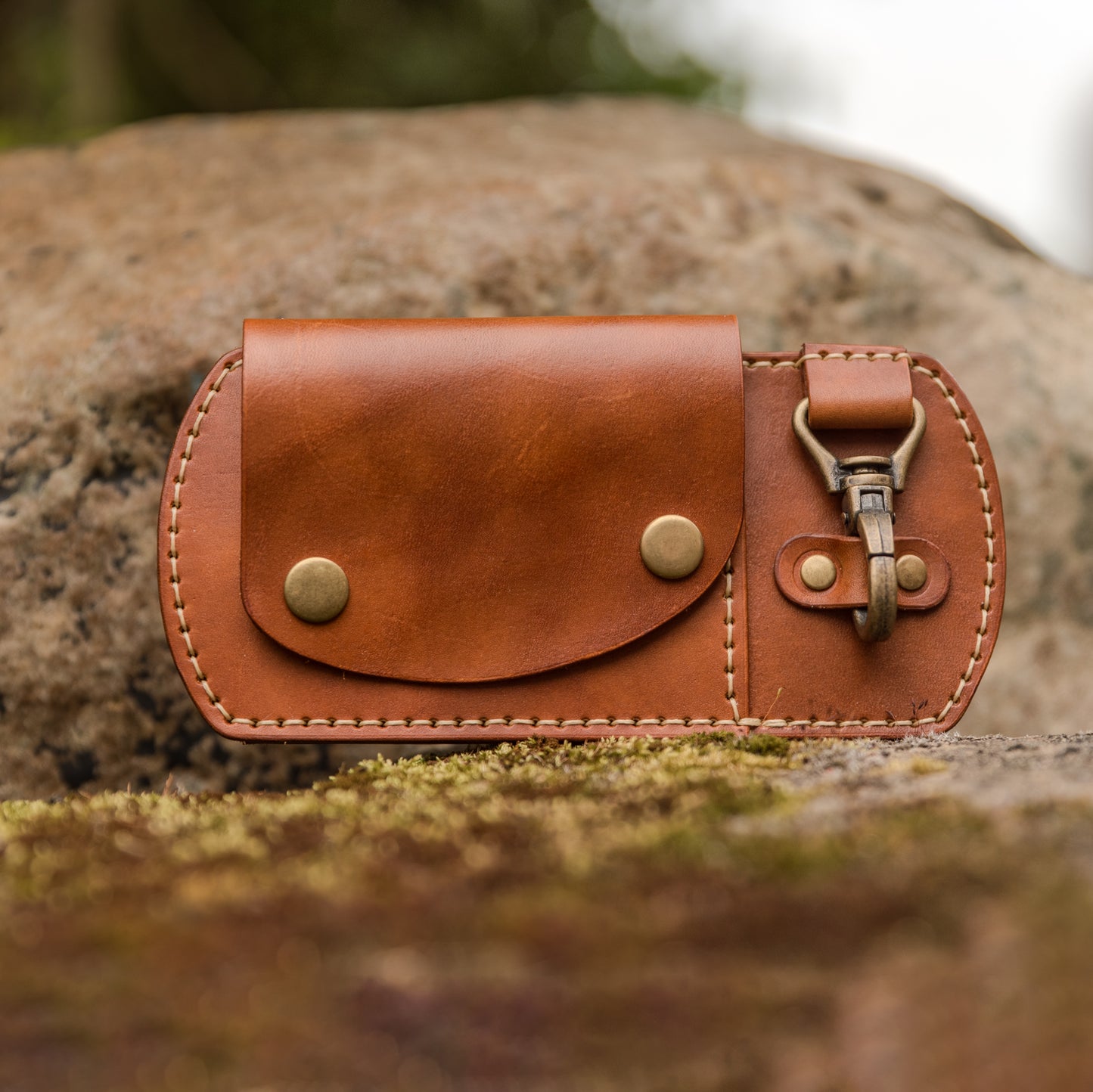 Belt wallet with key holder leather pattern PDF