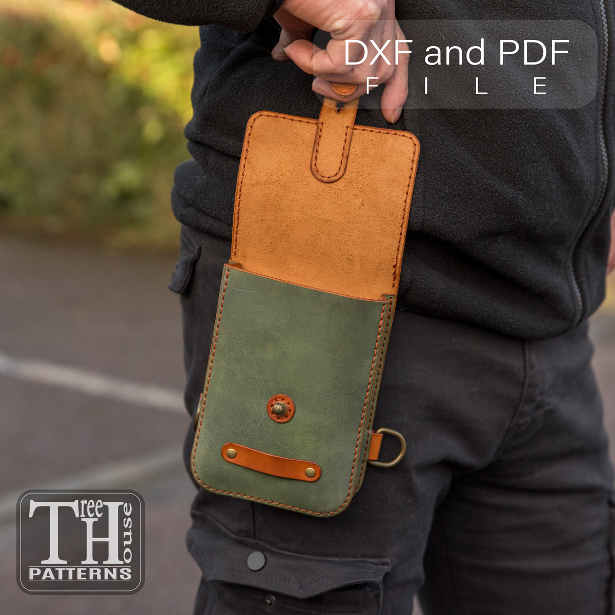 Leather Belt Bag Pattern – PDF & DXF Waist Bag Template
