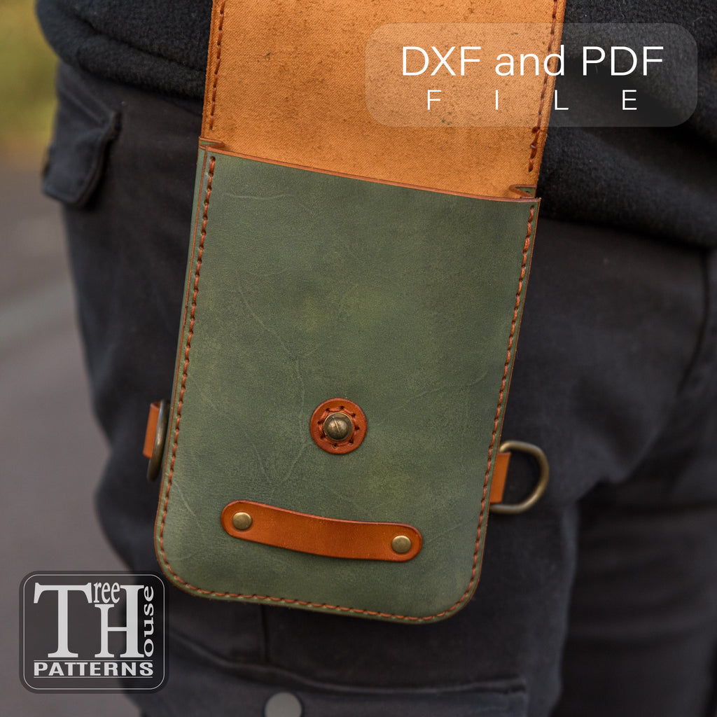 Leather Belt Bag Pattern – PDF & DXF Waist Bag Template