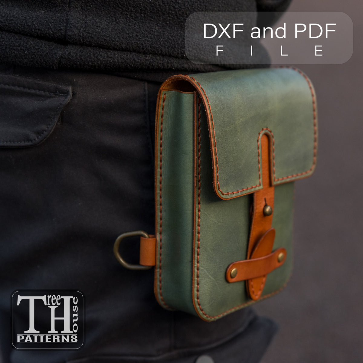 Leather Belt Bag Pattern – PDF & DXF Waist Bag Template