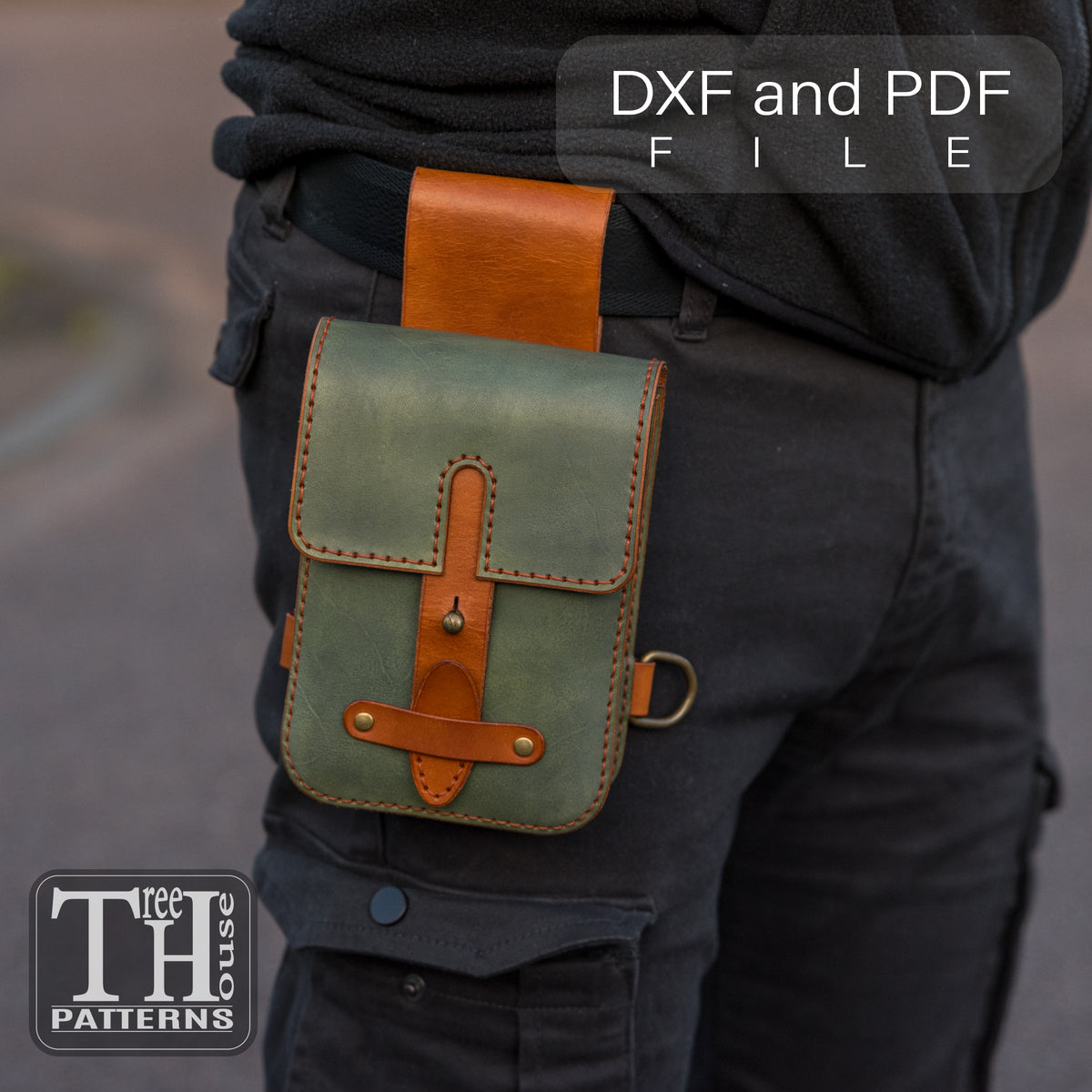 Leather Belt Bag Pattern – PDF & DXF Waist Bag Template