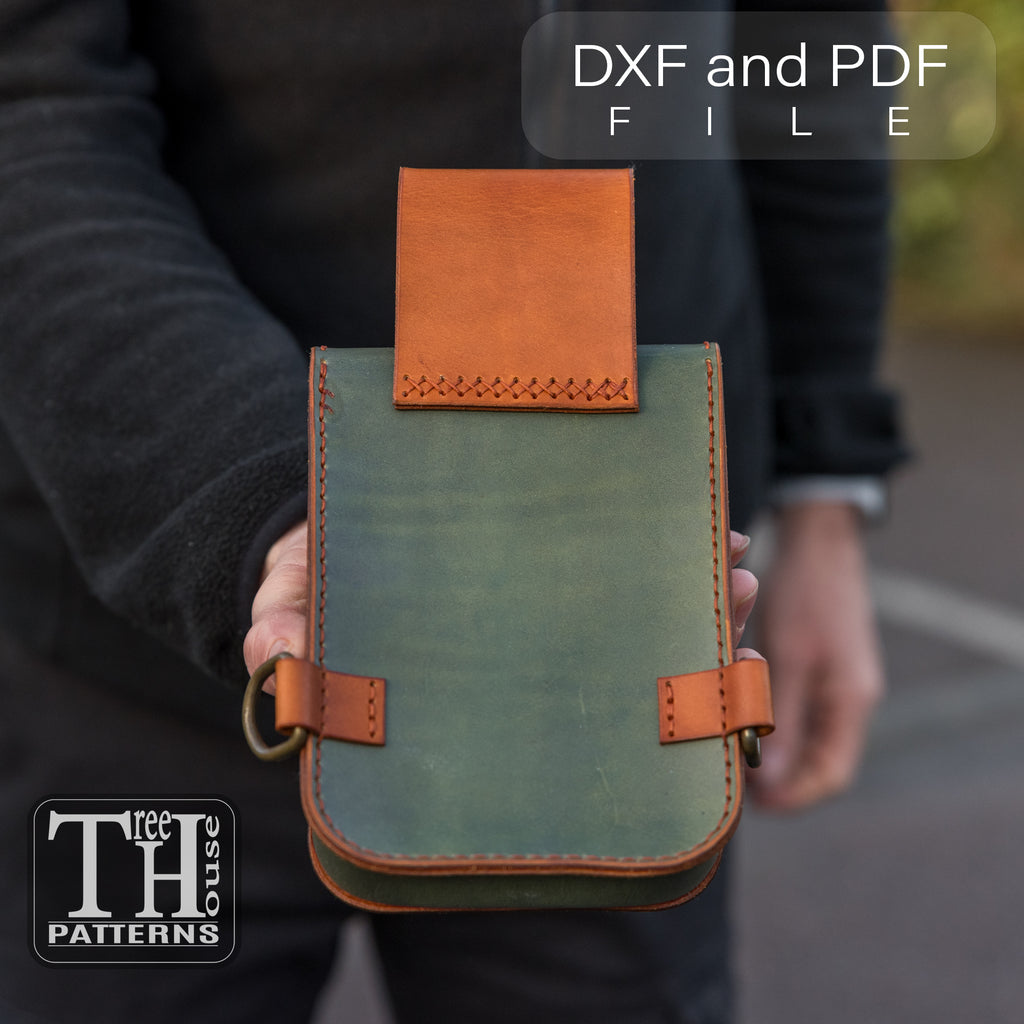 Leather Belt Bag Pattern – PDF & DXF Waist Bag Template