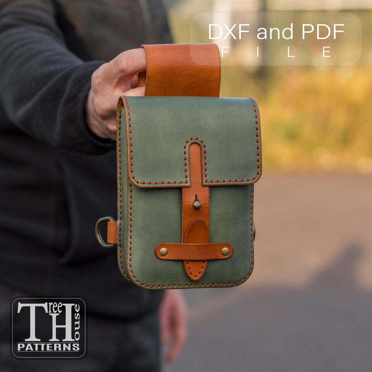 Leather Belt Bag Pattern – PDF & DXF Waist Bag Template