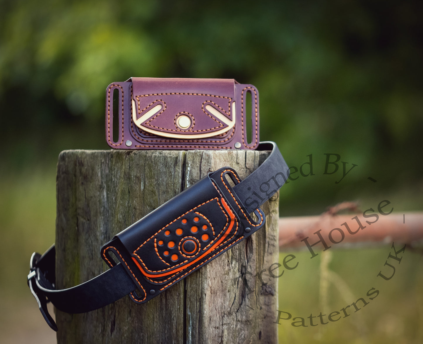 Belt wallet set of two leather pattern PDF