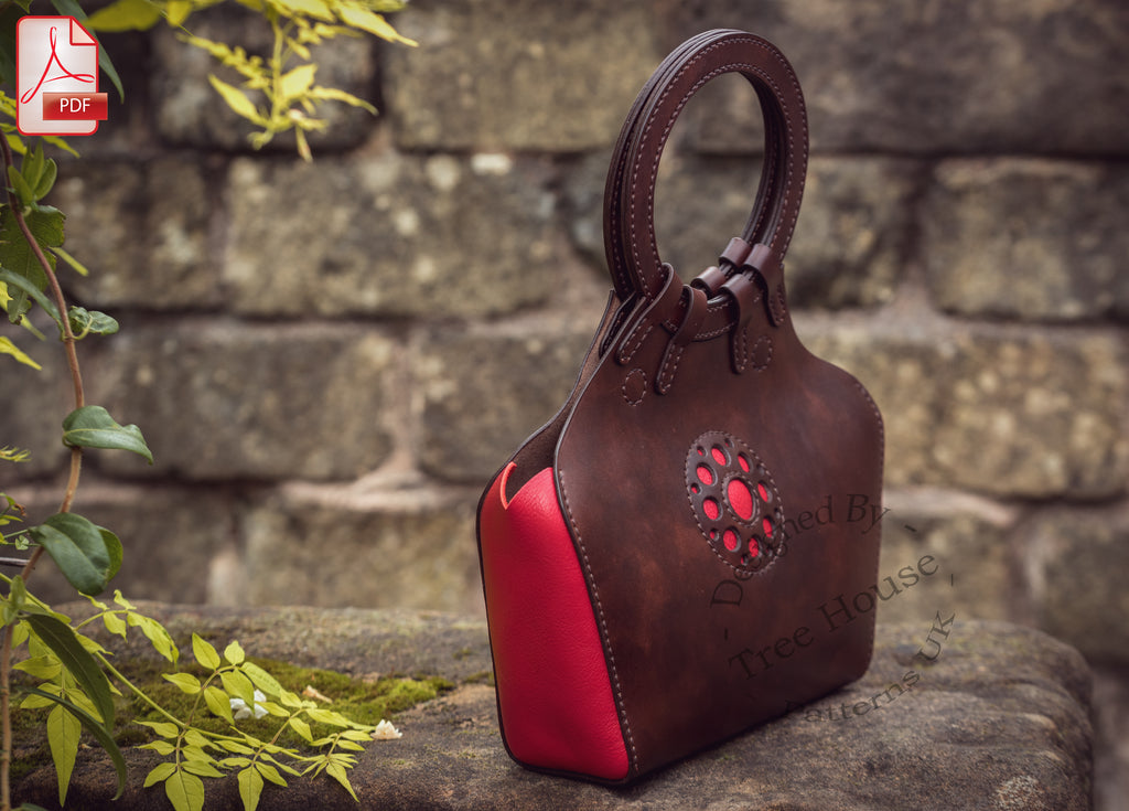 Small Leather Handbag Pattern – Lucille Purse PDF Template
