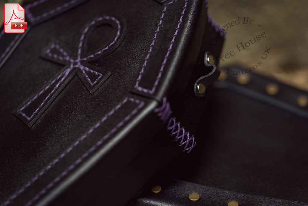 Leather Coffin Box Pattern – Halloween Candy & Jewellery PDF Template