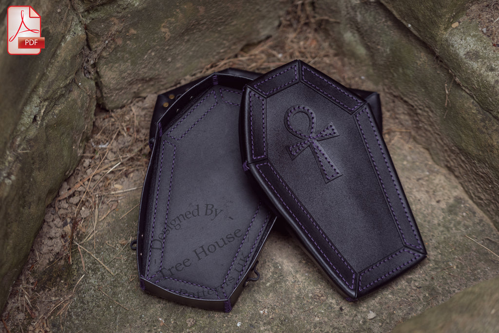 Leather Coffin Box Pattern – Halloween Candy & Jewellery PDF Template