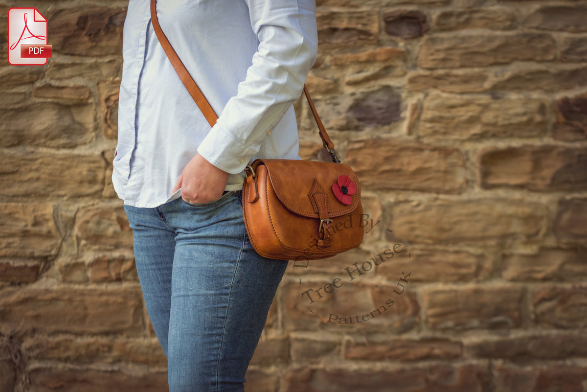 Leather Military Shoulder Bag Pattern – Poppy & Tommy PDF Bundle