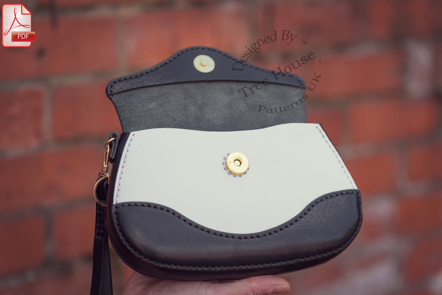 Clutch bag leather pattern PDF