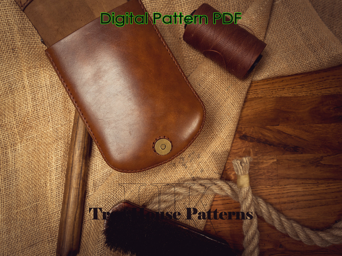 Belt bag leather pattern - satchel bag digital template