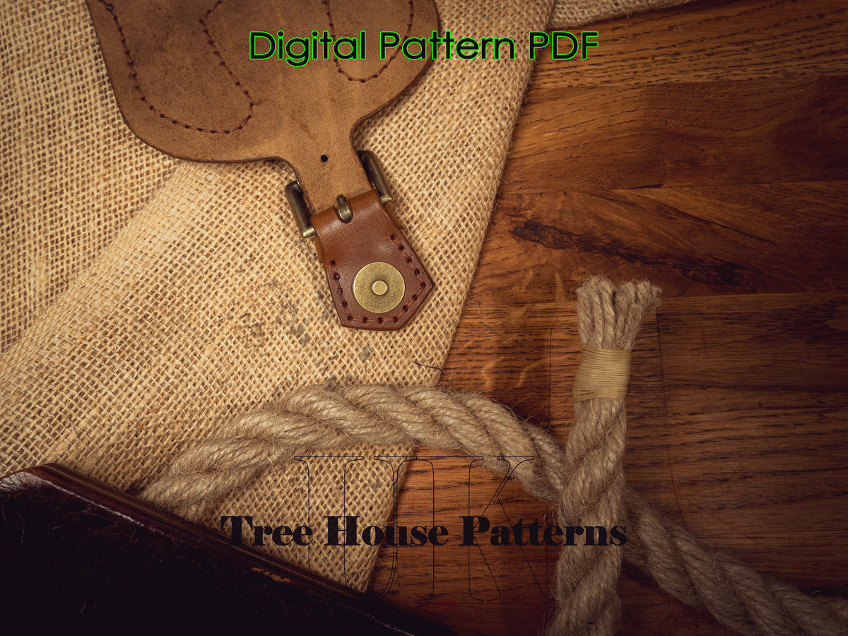 Leather Belt Bag Pattern – Satchel & Crossbody PDF Template