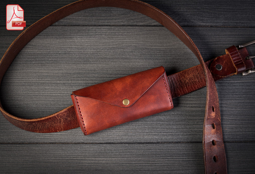 Leather Dart Case Pattern – Belt Bag PDF Template