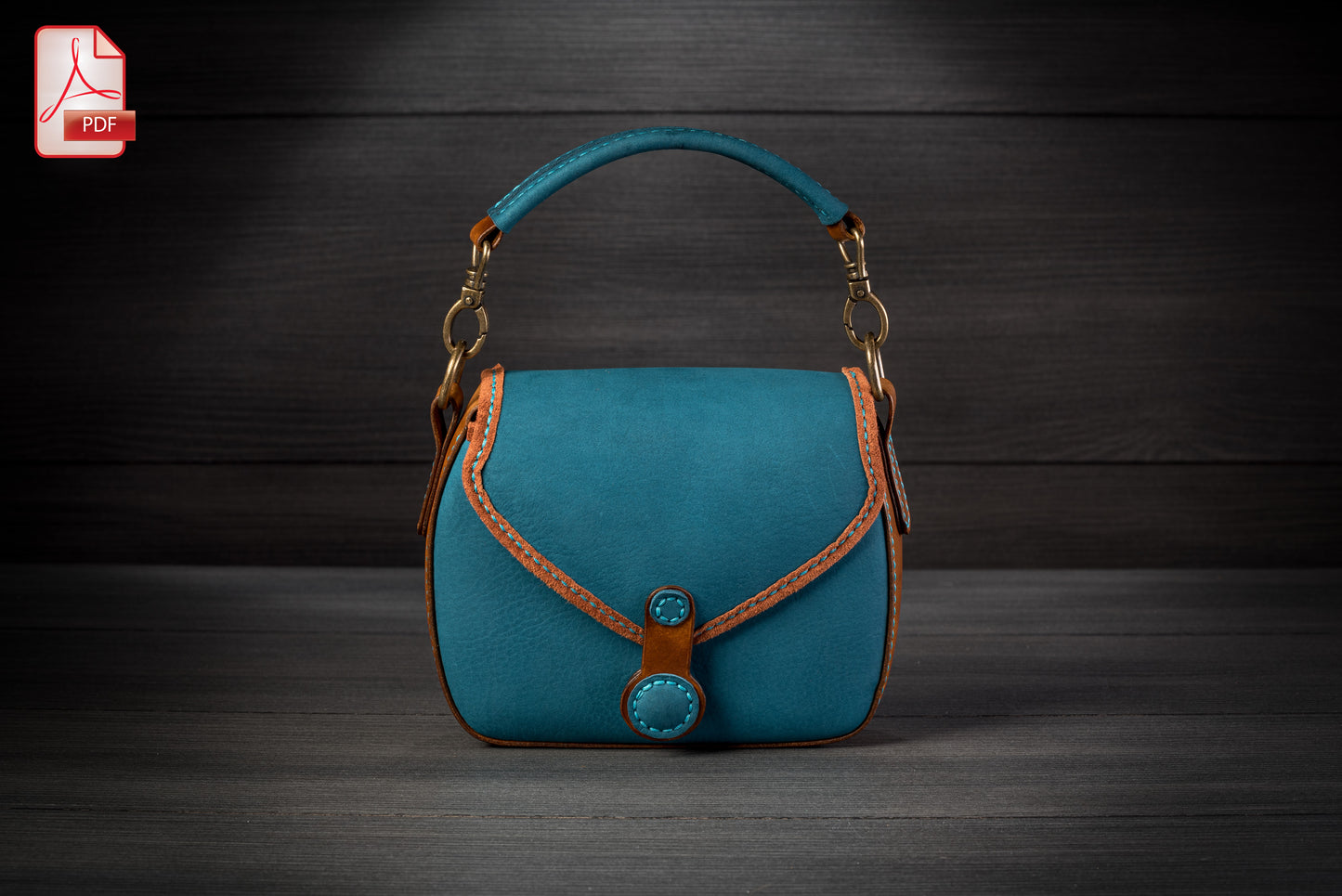 Saddle bag leather pattern PDF- handbag digital template