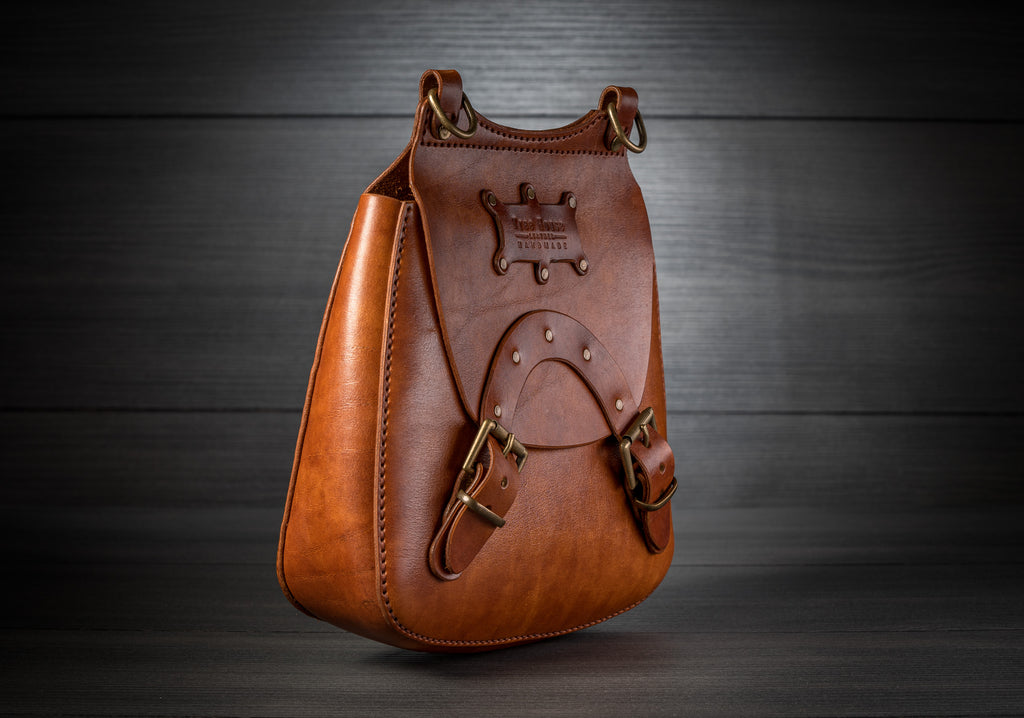 Steampunk Leather Crossbody Bag Pattern – PDF Template