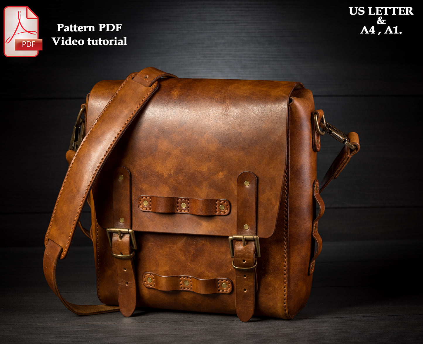 Military bag leather pattern PDF