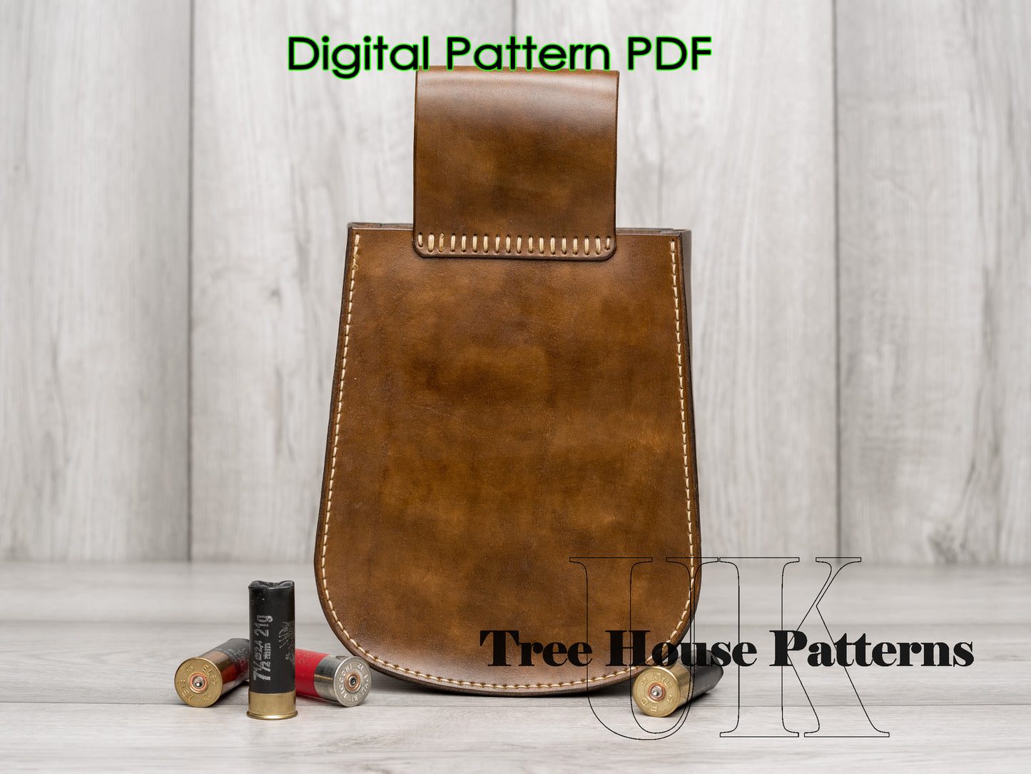 Cartridge pouch Shotgun holder leather pattern PDF