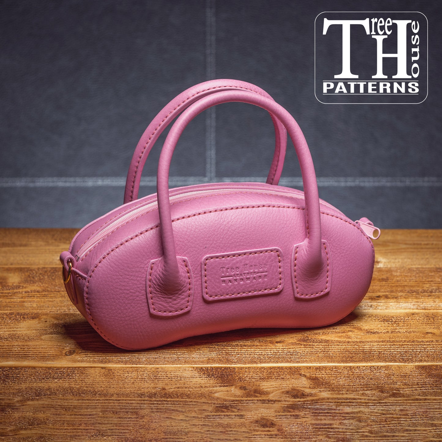 Party handbag in 4 shapes leather pattern DXF and PDF, laser pattern for women purse, leather pattern PDF for small bags