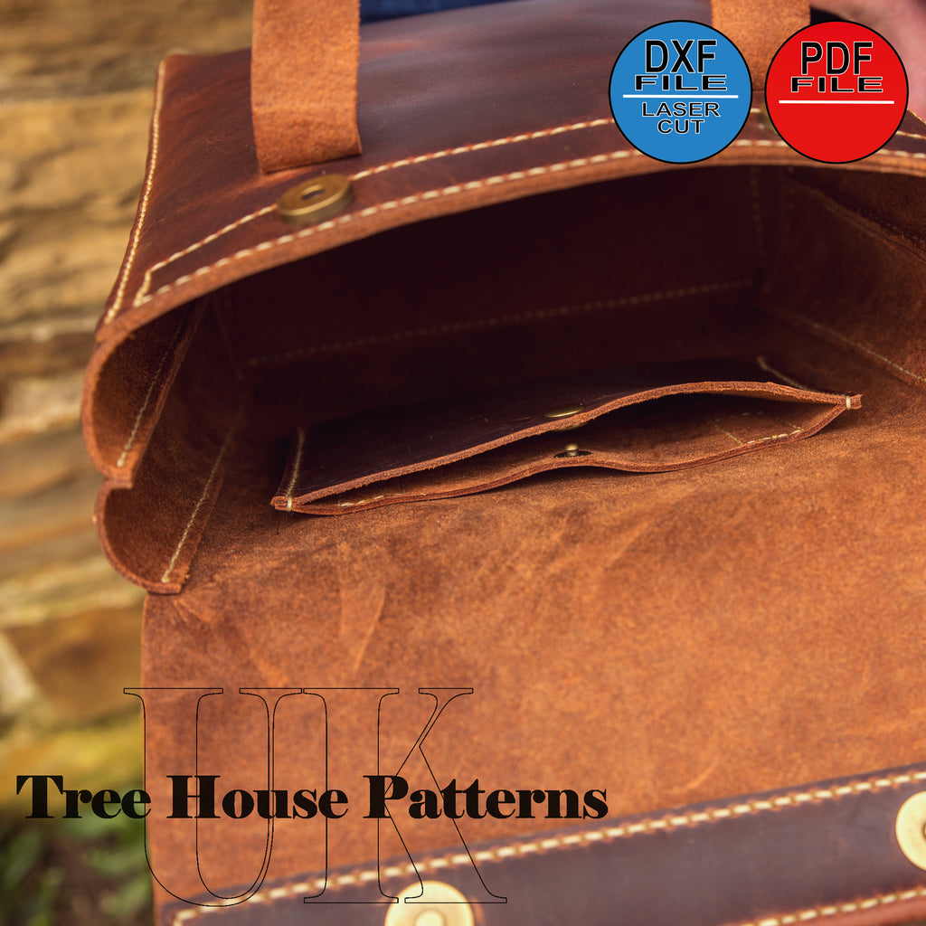 Leather Paper Bag Handbag Pattern – PDF & DXF Template