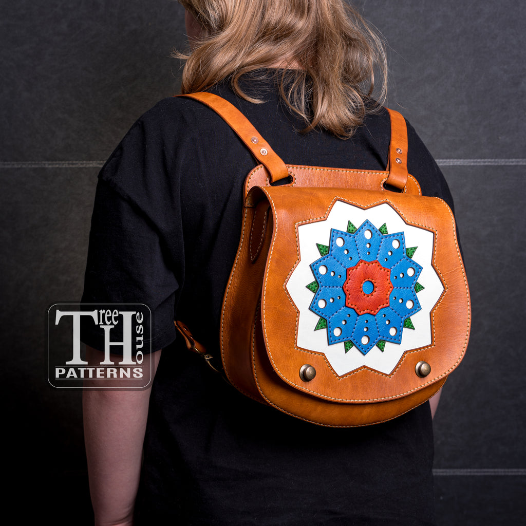 Leather Backpack Pattern – PDF & DXF Rucksack Template