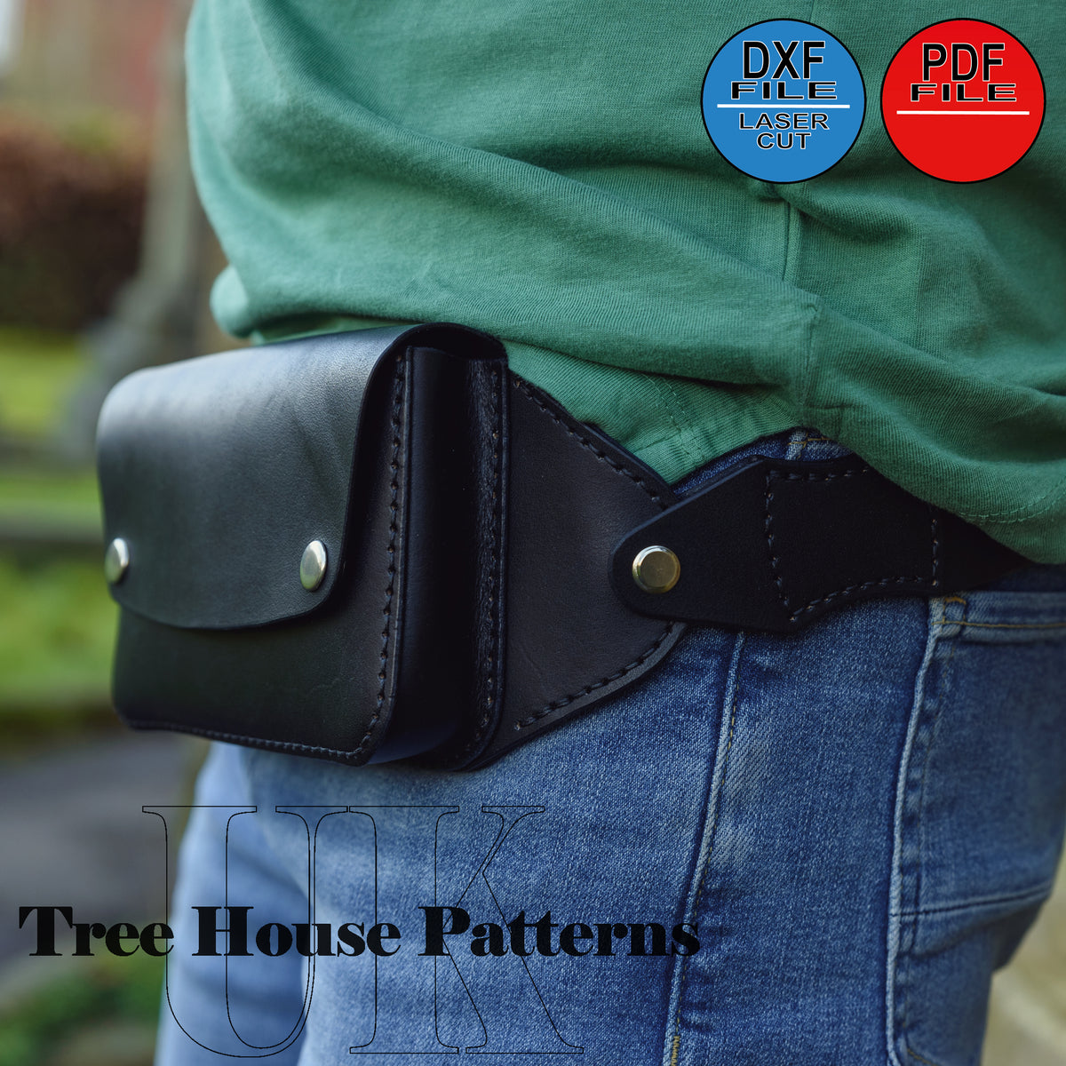 Leather Utility Bag Pattern – Sling & Passport Holder PDF DXF