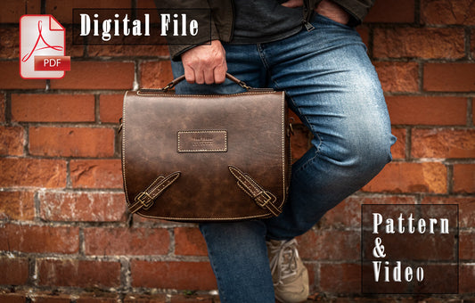 Messenger bag leather pattern PDF