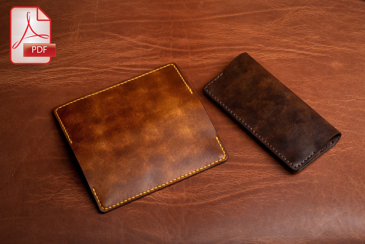 Tobacco pouch leather pattern PDF