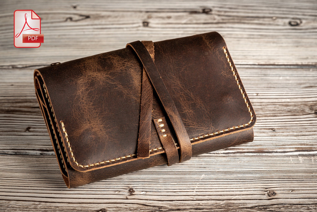 Leather Pipe Pouch Pattern, Tobacco Case (PDF Pattern)