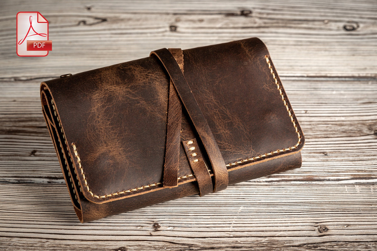 Leather Pipe Pouch Pattern, Tobacco Case (PDF Pattern)