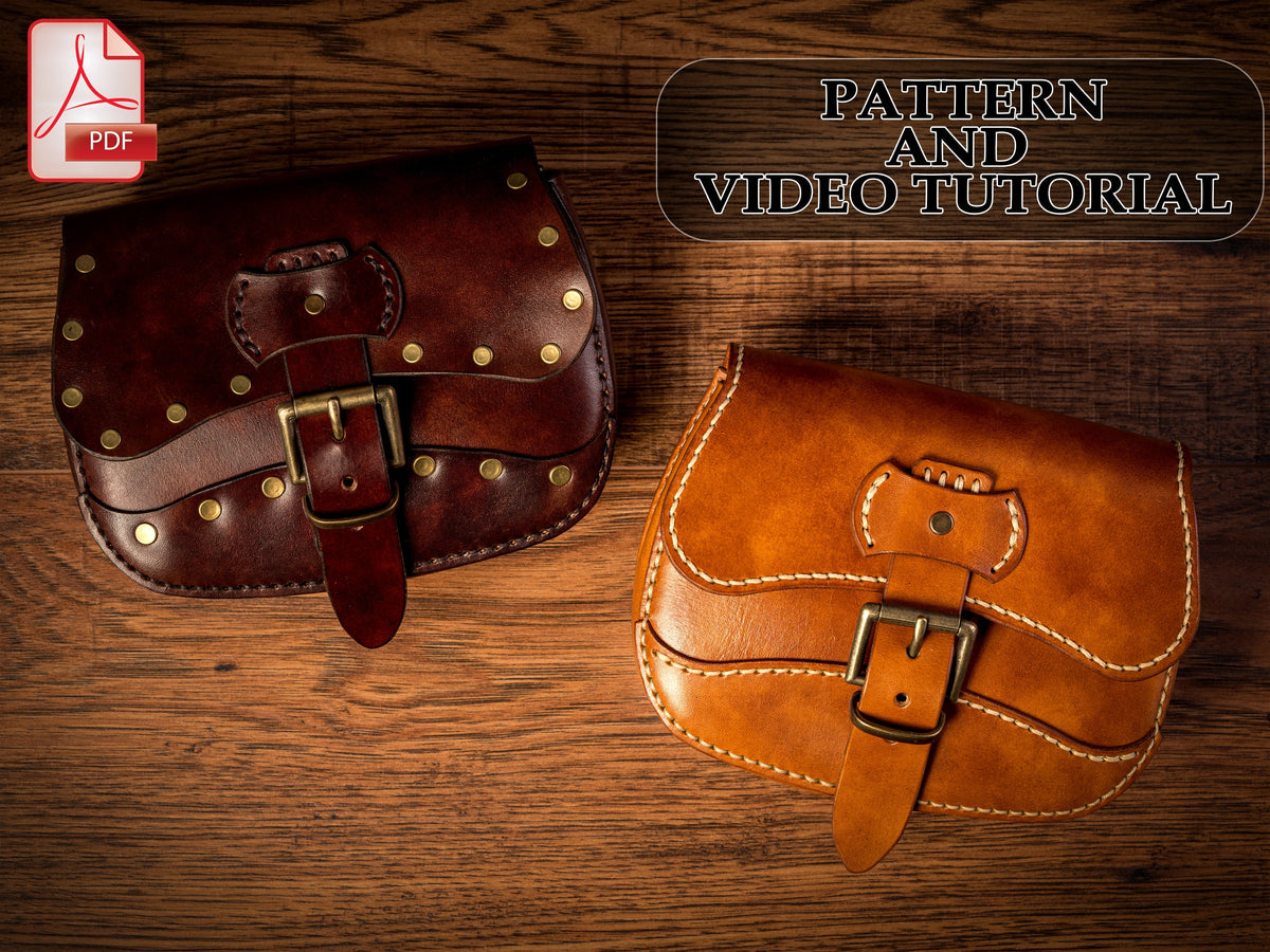Belt bag leather pattern PDF - waist bag digital template