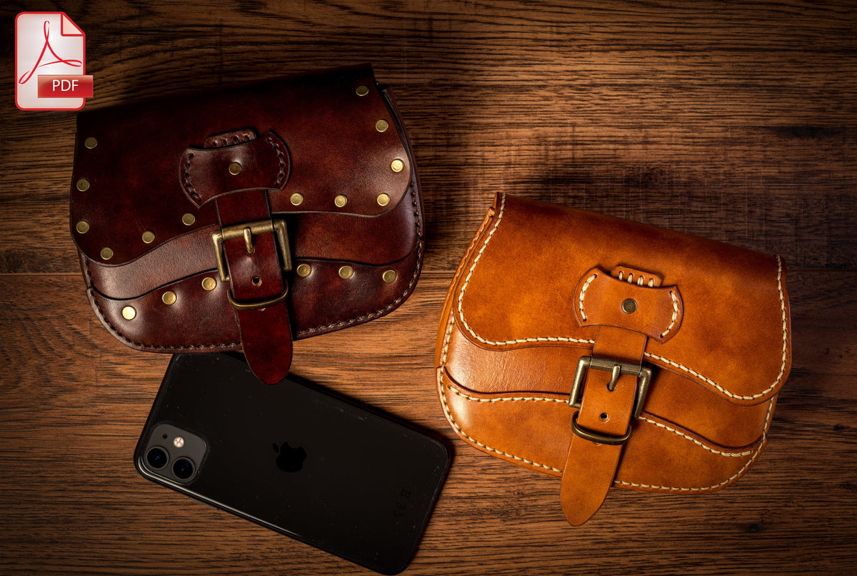 Belt bag leather pattern PDF - waist bag digital template
