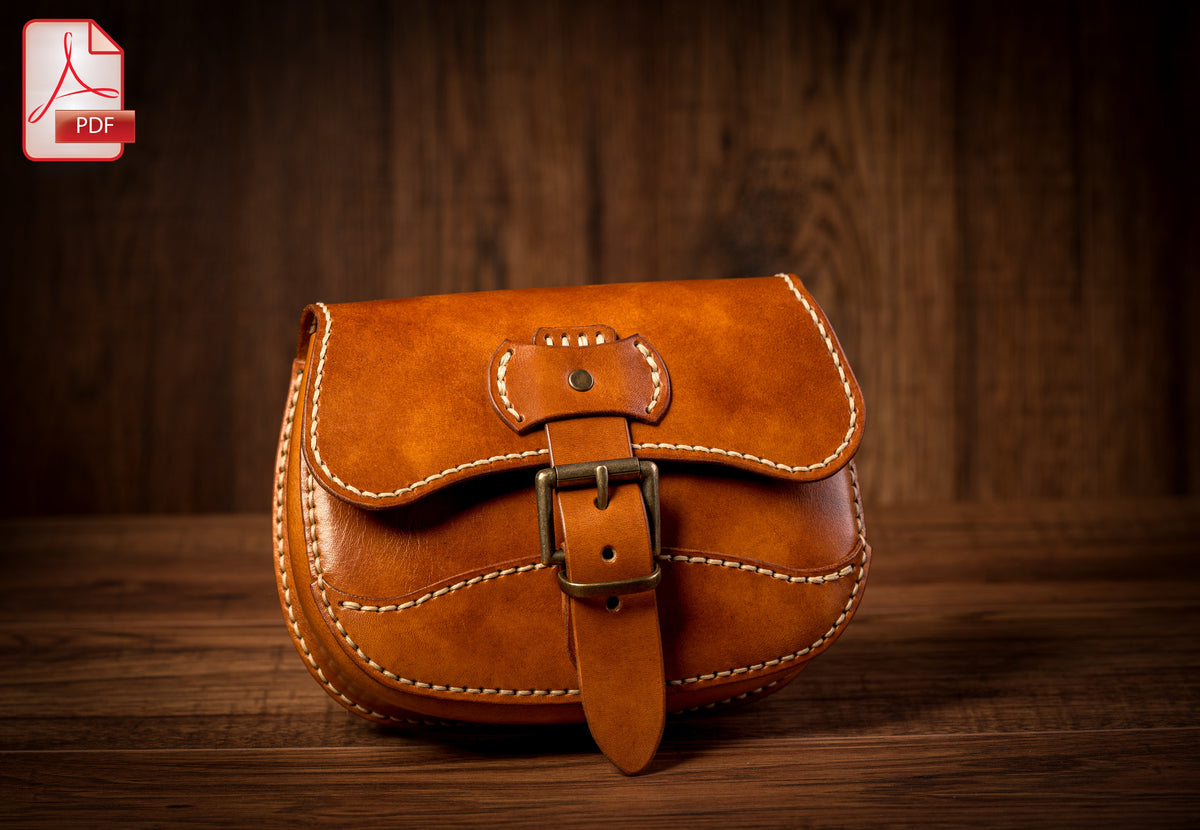 Belt bag leather pattern PDF - waist bag digital template