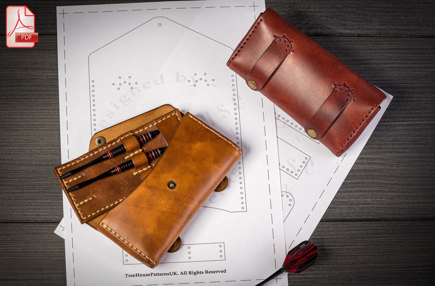 Belt dart case leather pattern PDF