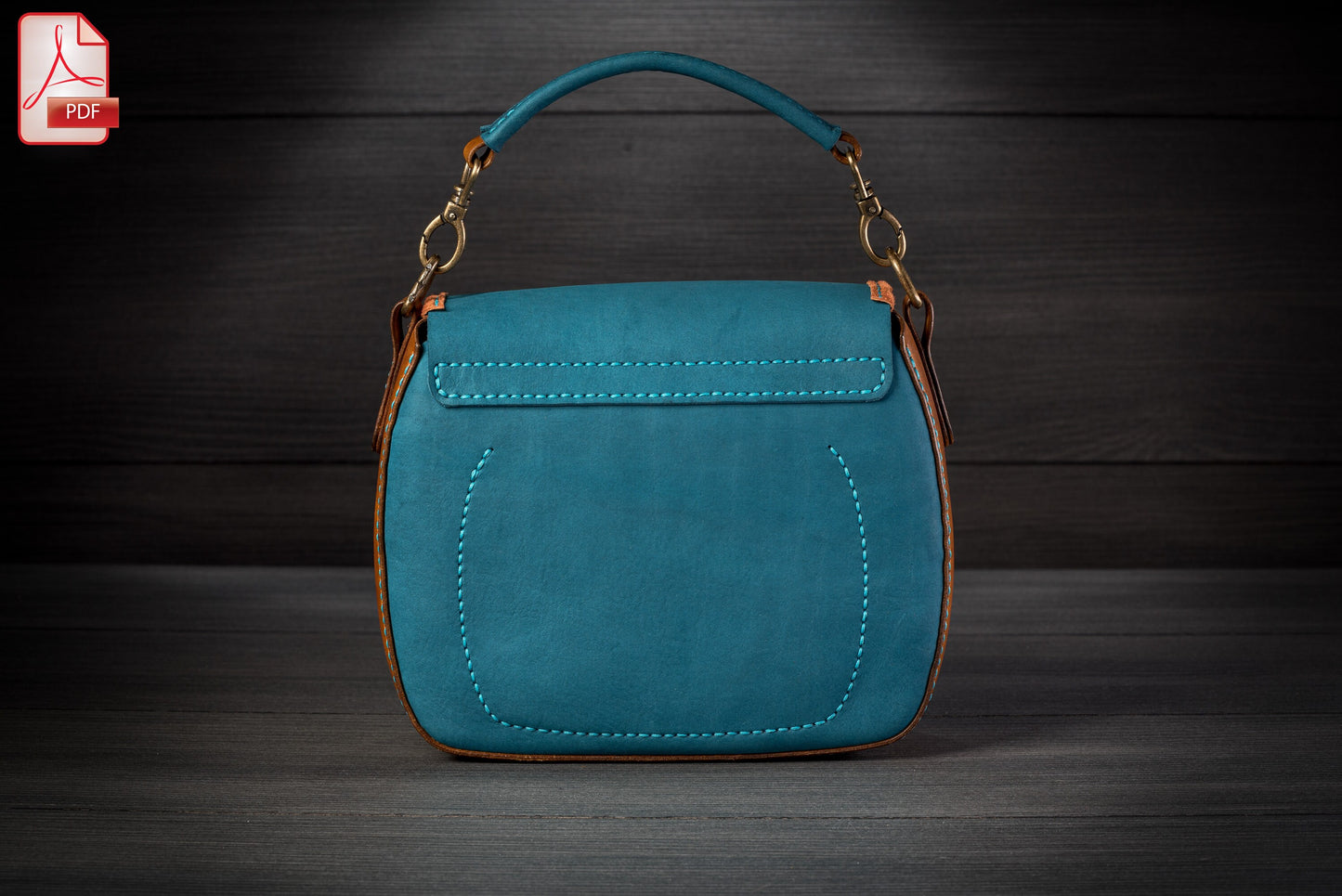 Saddle bag leather pattern PDF- handbag digital template