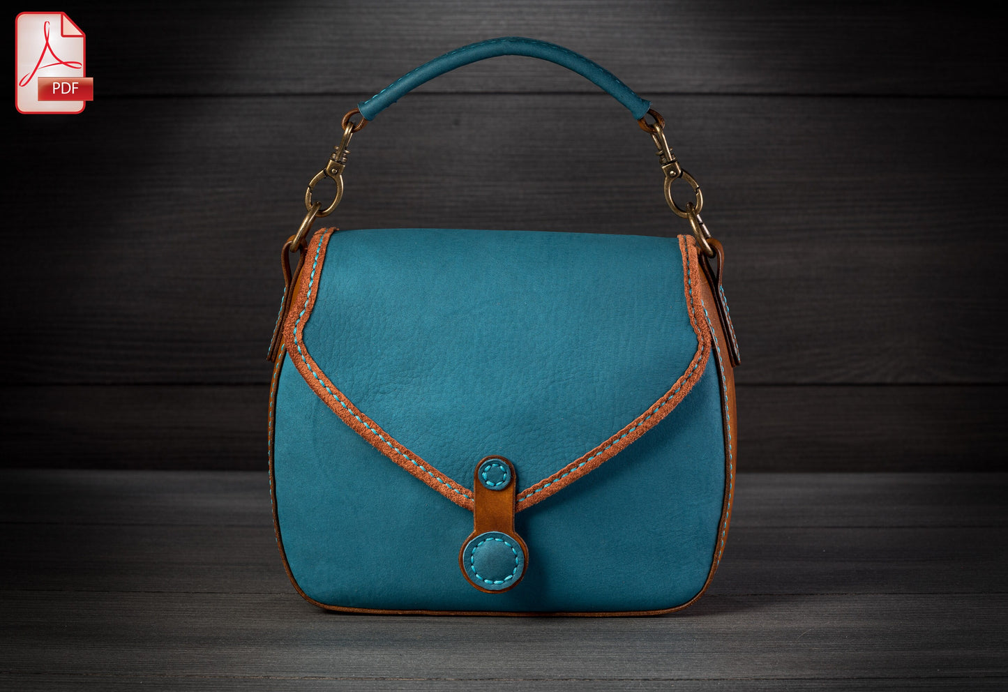 Saddle bag leather pattern PDF- handbag digital template