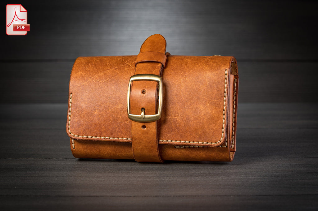 Leather Pipe Pouch Pattern PDF, Tobacco Case