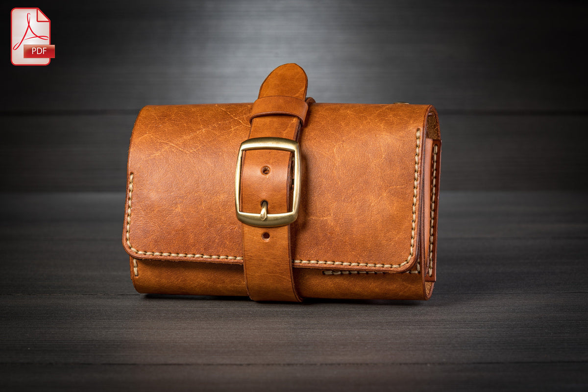 Leather Pipe Pouch Pattern PDF, Tobacco Case