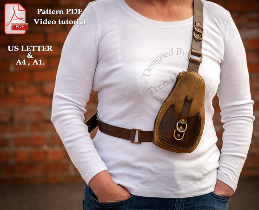 Sling bag leather pattern PDF