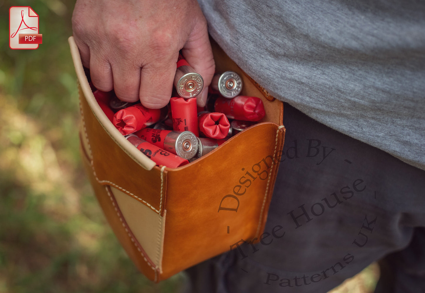 Cartridge pouch leather pattern PDF