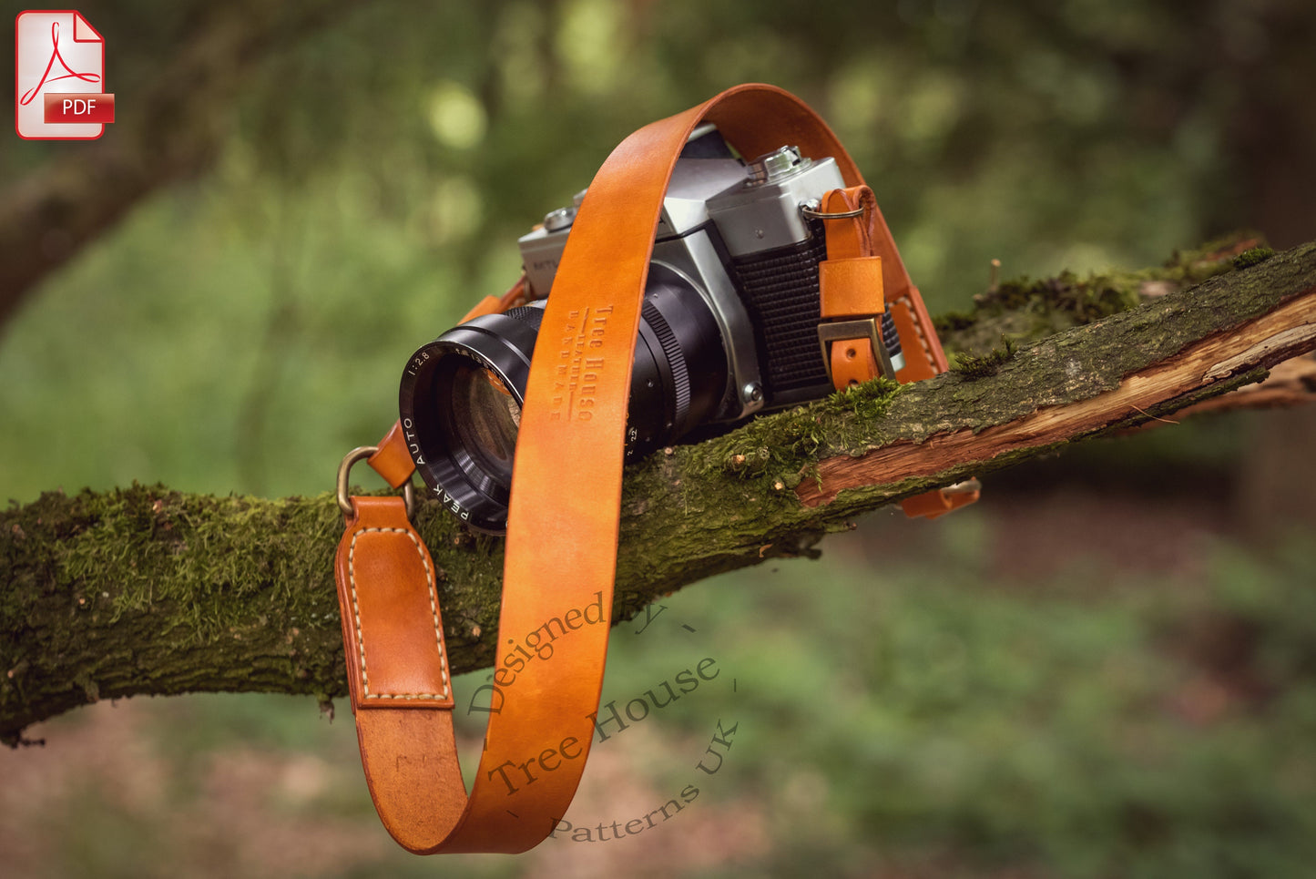 DSLR/SLR mirrorless camera strap leather pattern PDF