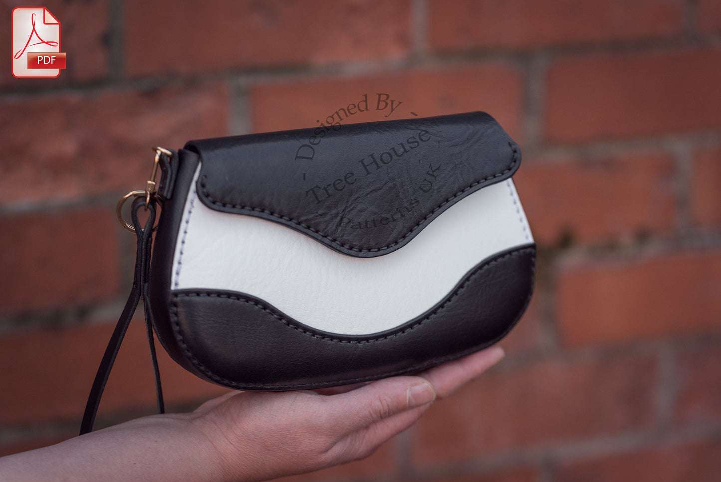 Clutch bag leather pattern PDF