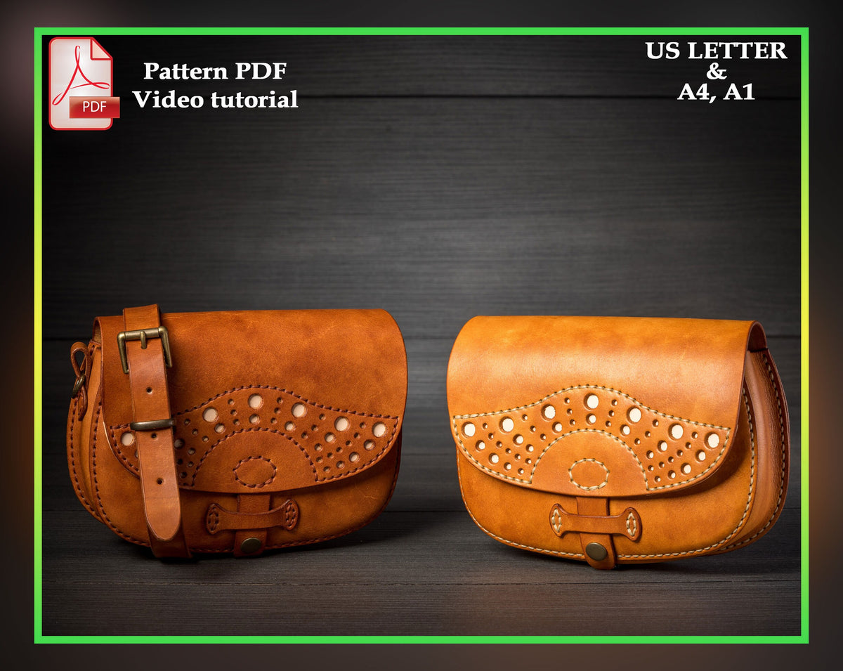 Belt bag and shoulder bag leather pattern PDF