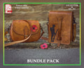 Leather Military Shoulder Bag PDF Pattern: Poppy & Tommy Bag (A4, US Letter)