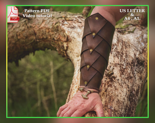 Medieval arm guard leather pattern PDF