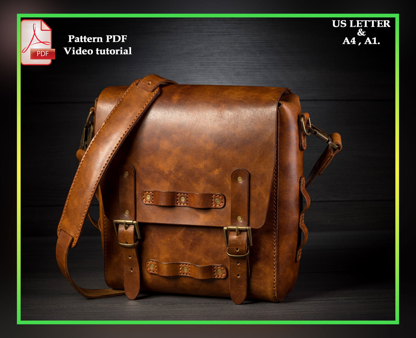 Military bag leather pattern PDF