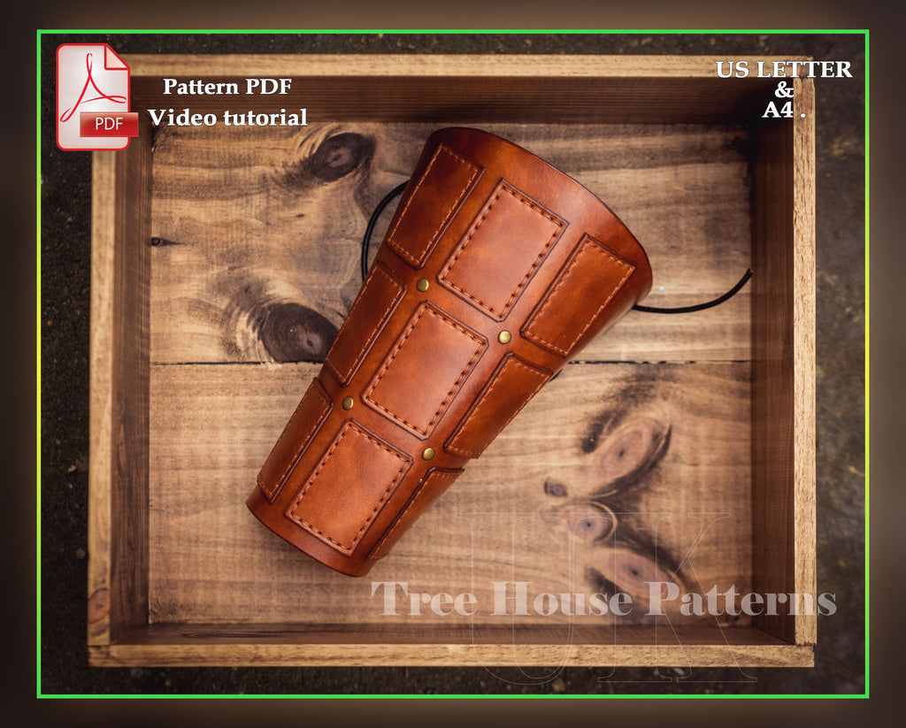 Medieval arm guard leather pattern PDF