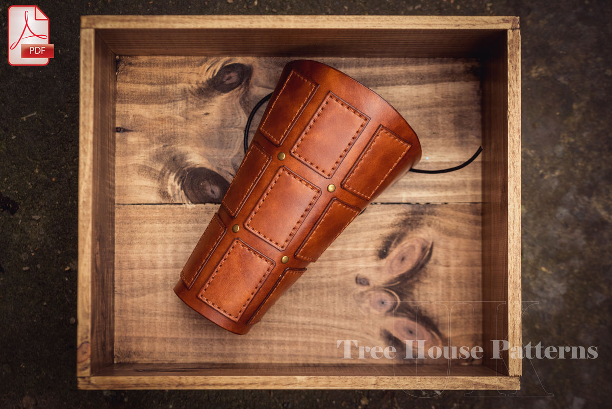 Medieval arm guard leather pattern PDF