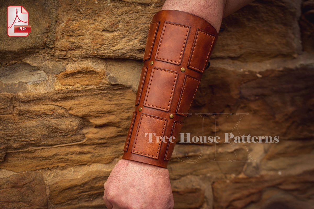 Medieval arm guard leather pattern PDF