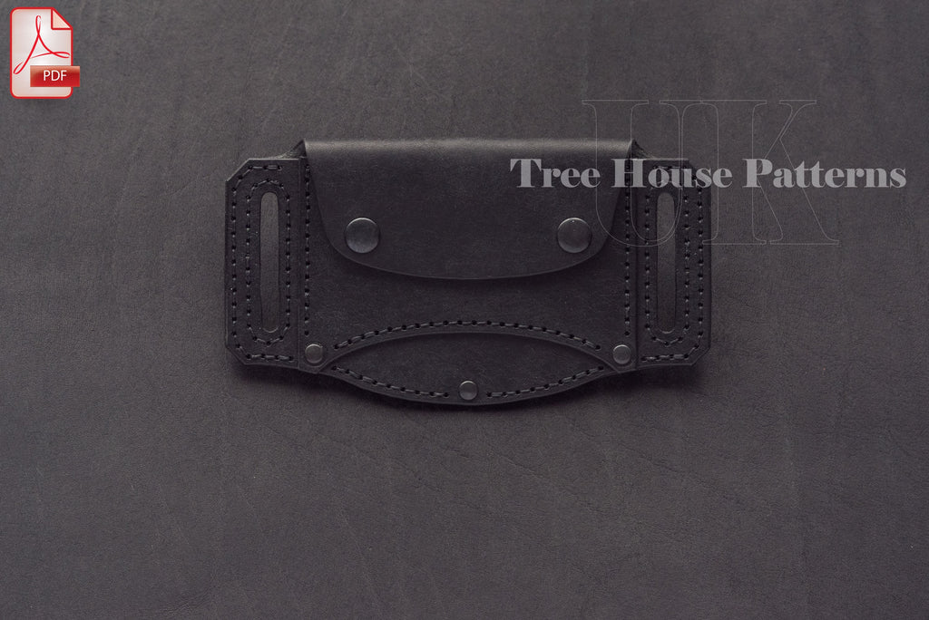 Belt Wallet Pattern PDF, Leather Card Holder Digital Template