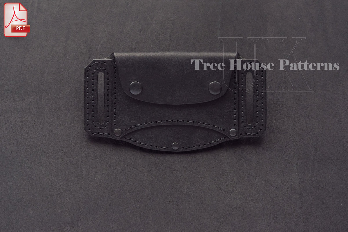 Belt Wallet Pattern PDF, Leather Card Holder Digital Template