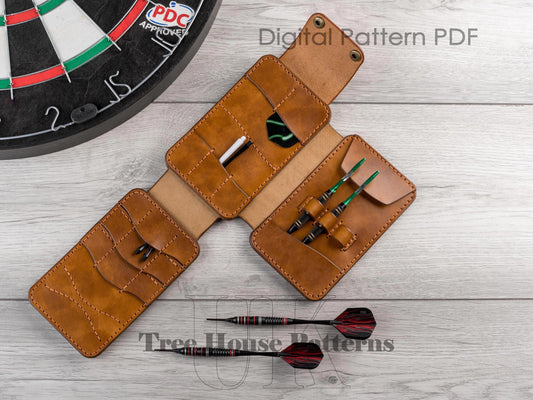 Dart Case leather pattern PDF - waist dart case wallet digital template